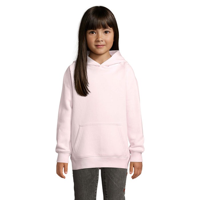 Sweat-shirt publicitaire enfant à capuche Stellar Kids Rose pale